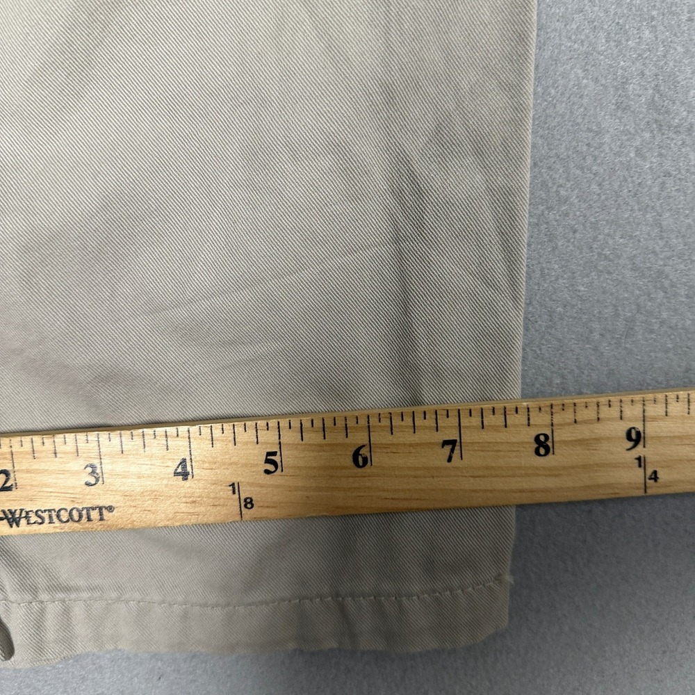 Zara Pants Mens Large DNWR Khaki Beige Casual Chino Straight Leg Elastic Waist - Picture 10 of 11